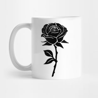 Black rose silhouette tattoo Mug